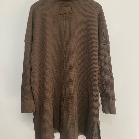 Free People L Travis Waffle Knit Tunic Top - Picture 10 of 14
